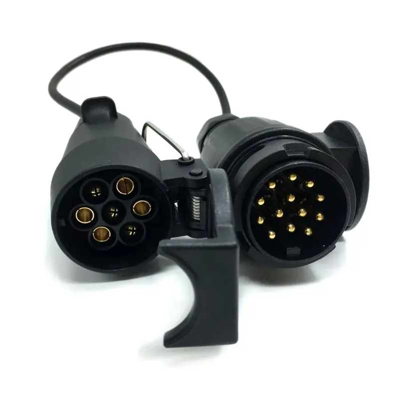 

7 Pin To 13 Pin Trailer Adapter Lead Converter With Cable Wiring Connector 12V Plug Socket MOLE
