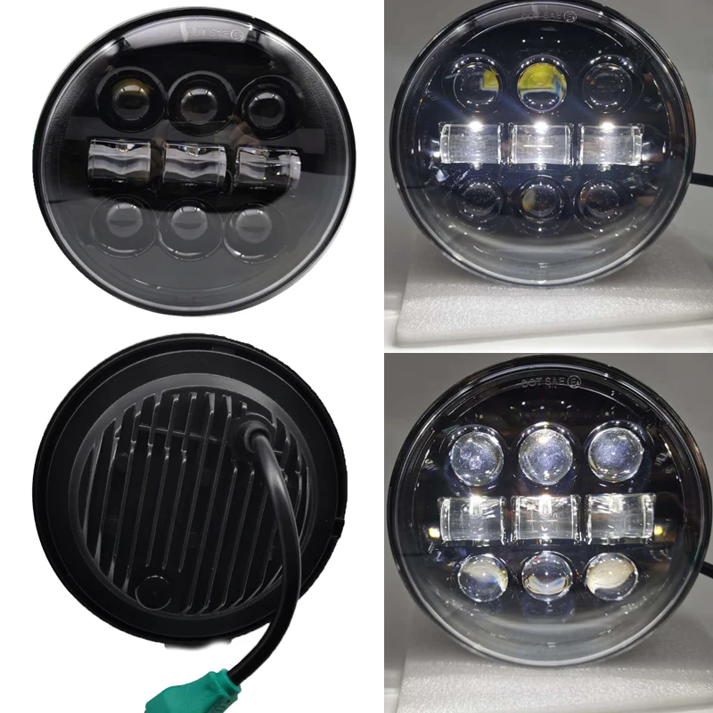 5 75 светодиодная фара 3/4 дюйма Белый Янтарный Halo для Dyna Sportster Виктори Триумф