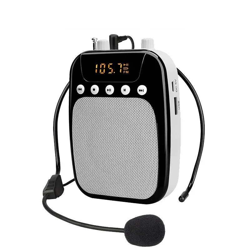 

Портативный усилитель голоса Megaphone, микрофон для учителя динамик, FM Запись с MP3-плеером, FM-радио, TF-картой, USB