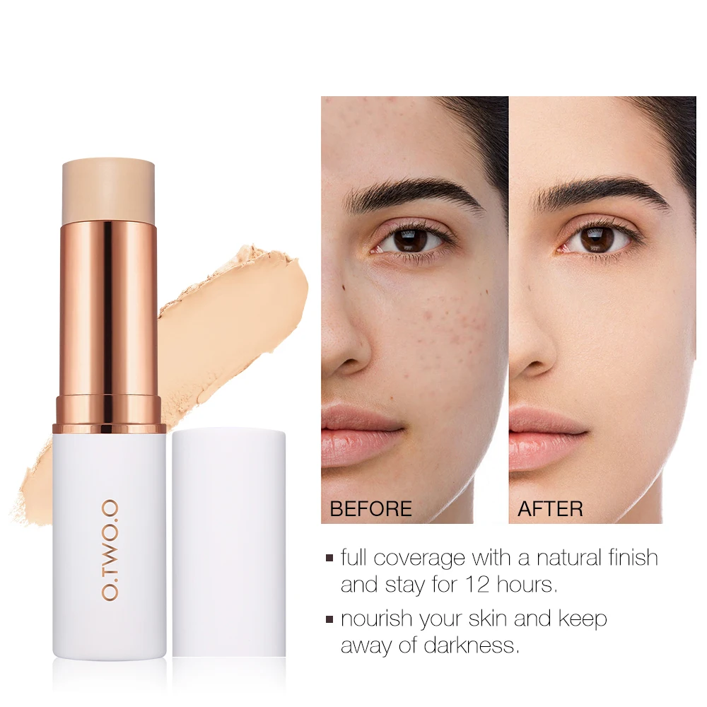 Foundation Makeup Full Cover Contour Face Concealer Base Primer Moisturizer Hide Blemish Bronzer Stick |