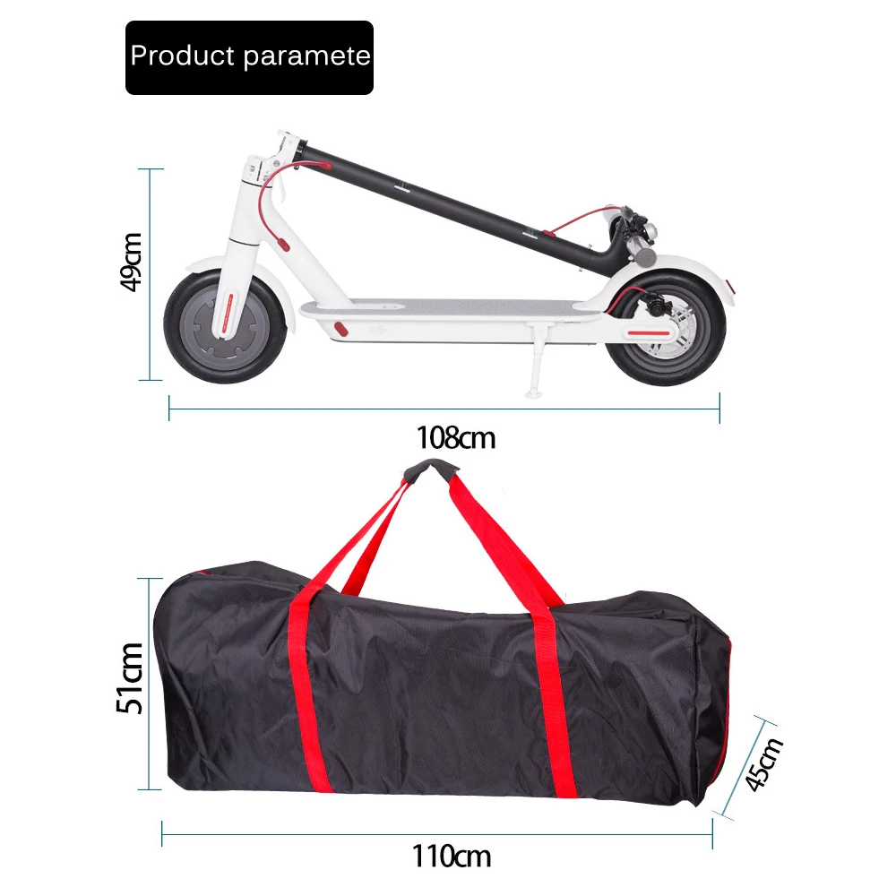 

Electric Scooter Waterproof Storage Bag Loading Bag Portable Zipper Storage Case For Xiaomi M365 / For Ninebot ES1/ES2 Scooter