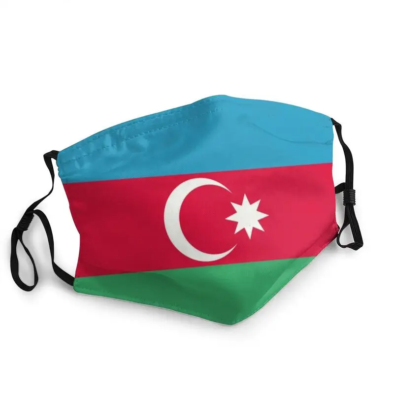 

Маска для лица унисекс с флагом Азербайджана, Пылезащитная, многоразовая