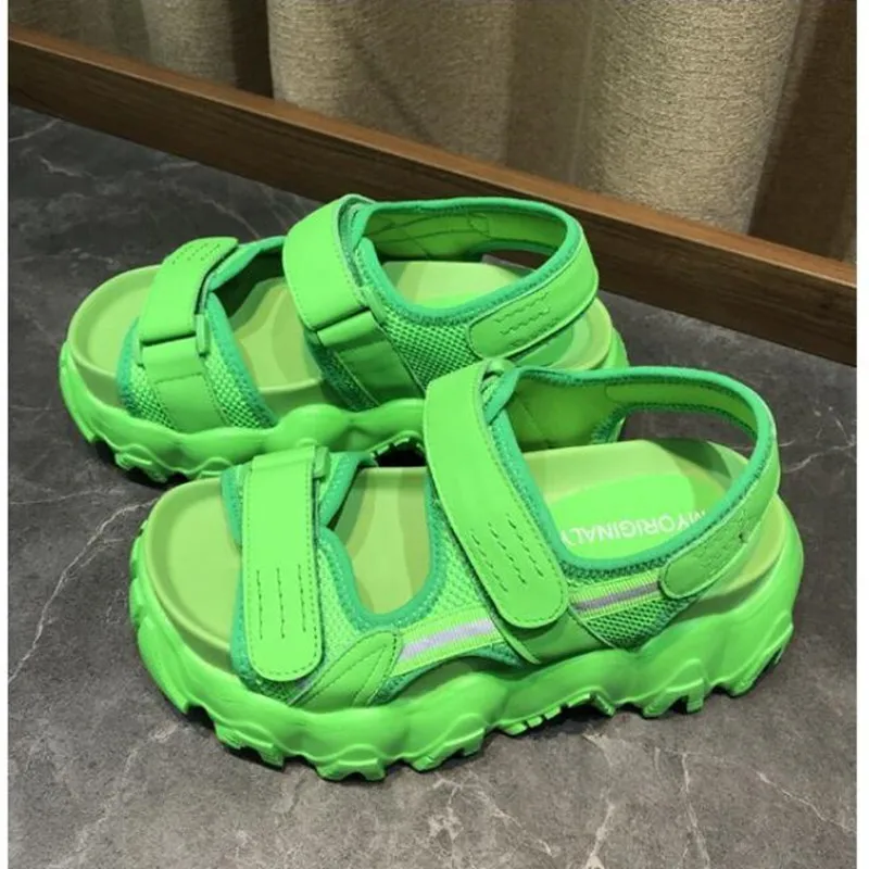 

2021 Platform Sandals Women Wedges Shoes Fashion Breathable Open Sport Beach Sandalias Thick Bottom Ladies Shoes Women Sandals