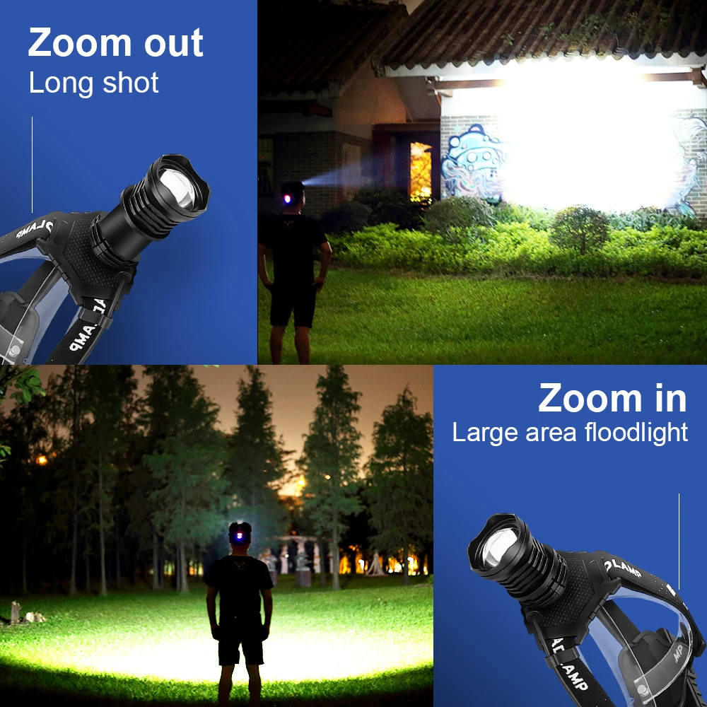 

xhp90.2 rechargeable head lamp xhp90 USB Powerful headlamp 18650 outdoor hunting flashlight headlamp led fishing headlight
