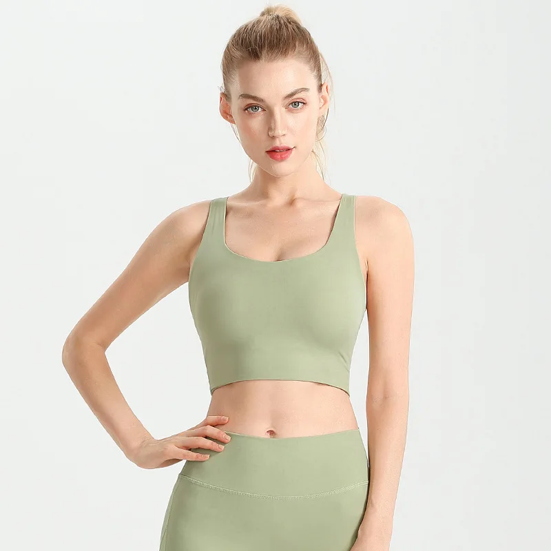 2021 New Vest Style Yoga Bra Women High Support Sports Tank Top Sexy Back Cross Hollow Out Fitness Outdoor Running Training | Спорт и
