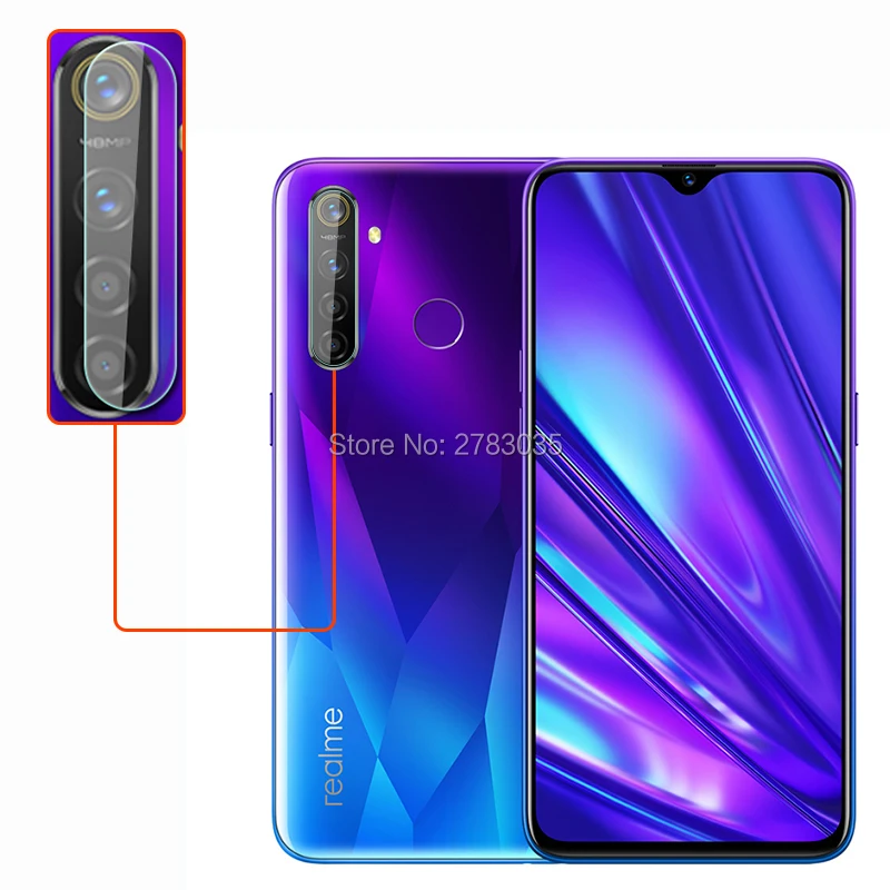 Для OPPO Realme 5/5 Pro/Q прозрачная ультра тонкая задняя крышка для объектива камеры Защитная пленка для задней камеры крышка объектива из закаленного стекла