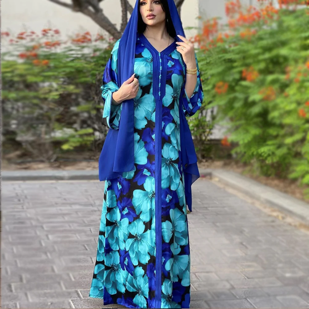 

Eid Dress Kaftan Arabe Moroccan Caftan Dubai Oman Kuwait Arabic Middle East Islamic Abaya woman Long Dresses Clothing