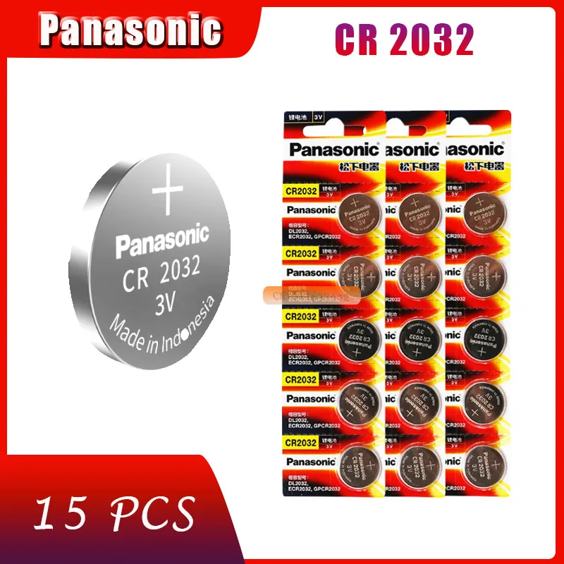15 х абсолютно аккумулятор для PANASONIC cr2032 3 в кнопочные батарейки для часов компьютера cr 2032
