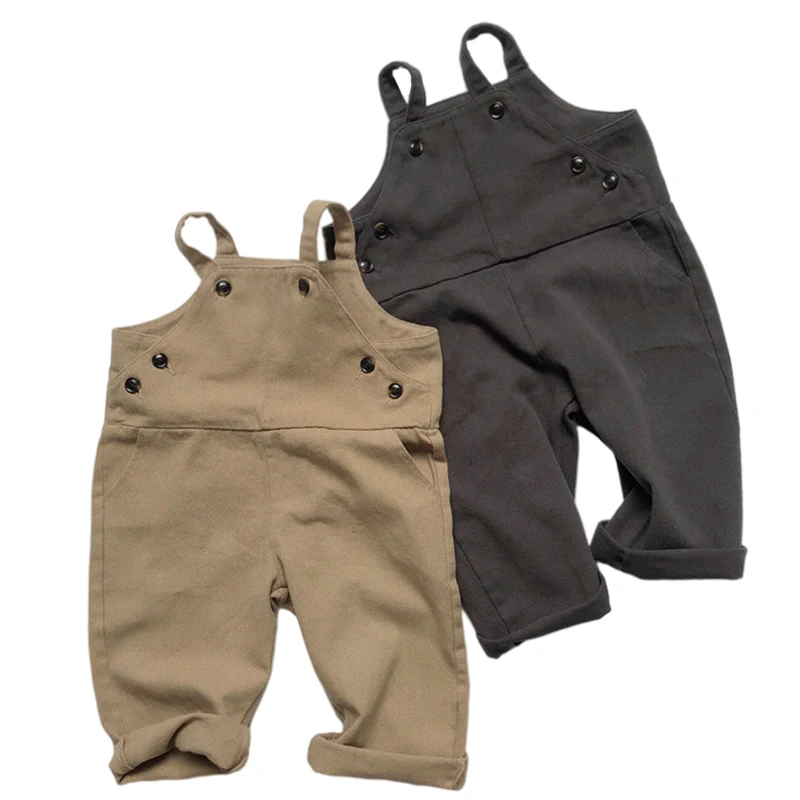 

1-6Yrs Korean Style Baby Girls Loose Overalls Cute Kids Casual All-match Suspender Trousers Bib Pants Toddler Boys Kids Pants