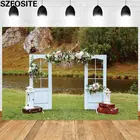 Весенняя трава белая деревянная дверь цветы настенный фон для студийной фотосъемки Свадебная фотосъемка декор для свадебной вечеринки