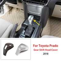 car center abs black wood grain gear shift head cover trim for toyota land cruiser prado fj150 150 2018 year accessories 1pcs
