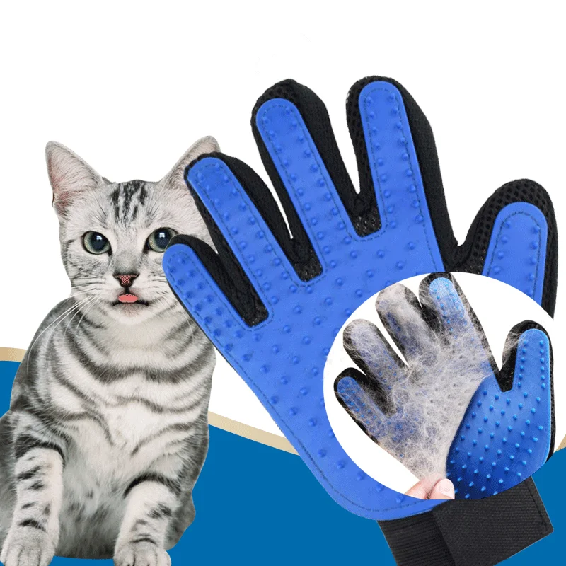 

Silicone Pet Grooming Glove For Cats hair Brush Comb Cleaning Deshedding Pets Products for Cat Dog Removal Hairbrush For Animals