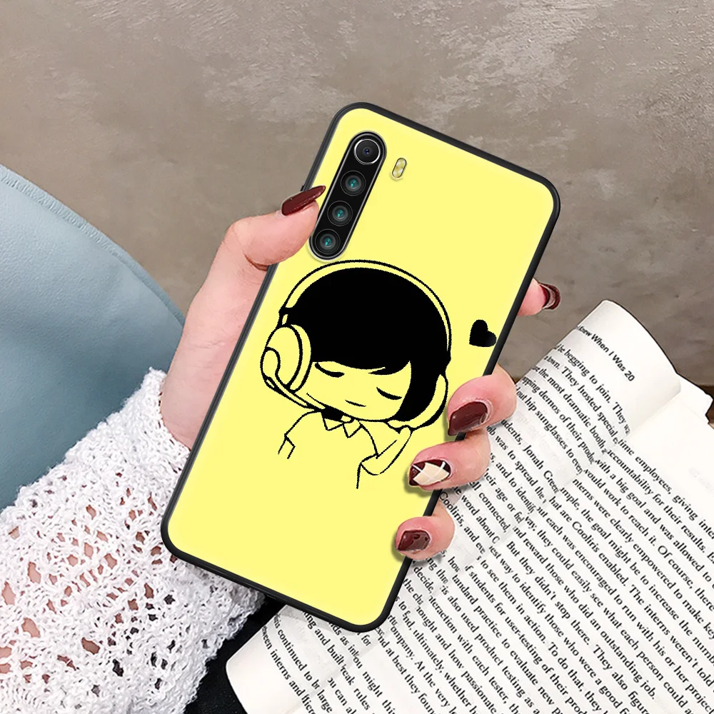 

Cute cartoon couple friends pals Phone Case For Xiaomi Redmi Note 7 8 8T 9 9S 4X 7 7A 9A K30 Pro Ultra black Etui Painting Cell