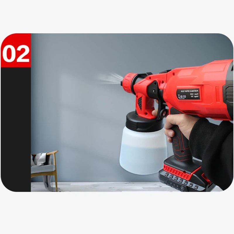 

550W Electric Spray 800ml Household Paint Sprayer Easy Flow Control Airbrush