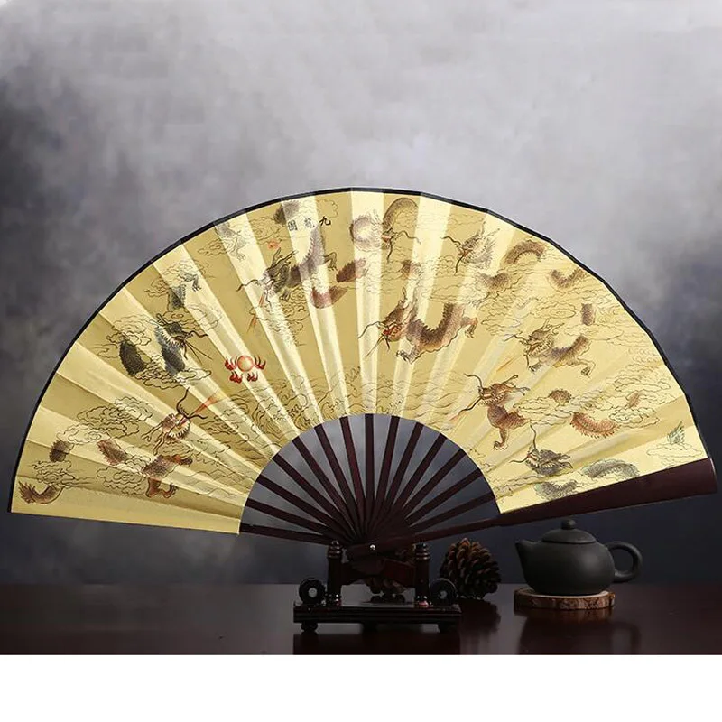 1 шт. цветная ткань складной веер 10 дюймов китайская живопись Бамбуковая