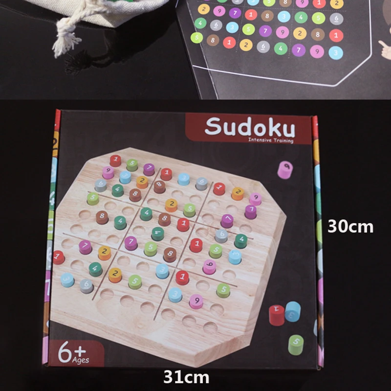 

Montessori Sudoku Toy Educational Intelligent Wooden Board Game Toys for Children Brain Training Puzzle Toys Christmas Gifts