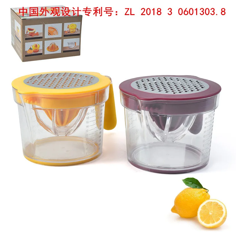 

Fruit juicer kichen accessories Manual Juicer Multifunctional Lemon Squeezer Orange With Built-in Measuring Cup Vegetable