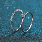 Кольцо inbeaut из серебра 0,1 карат, кольцо с муасанитом, кольцо с блестящим камнем, с превосходным проходом резки и алмазным тестом