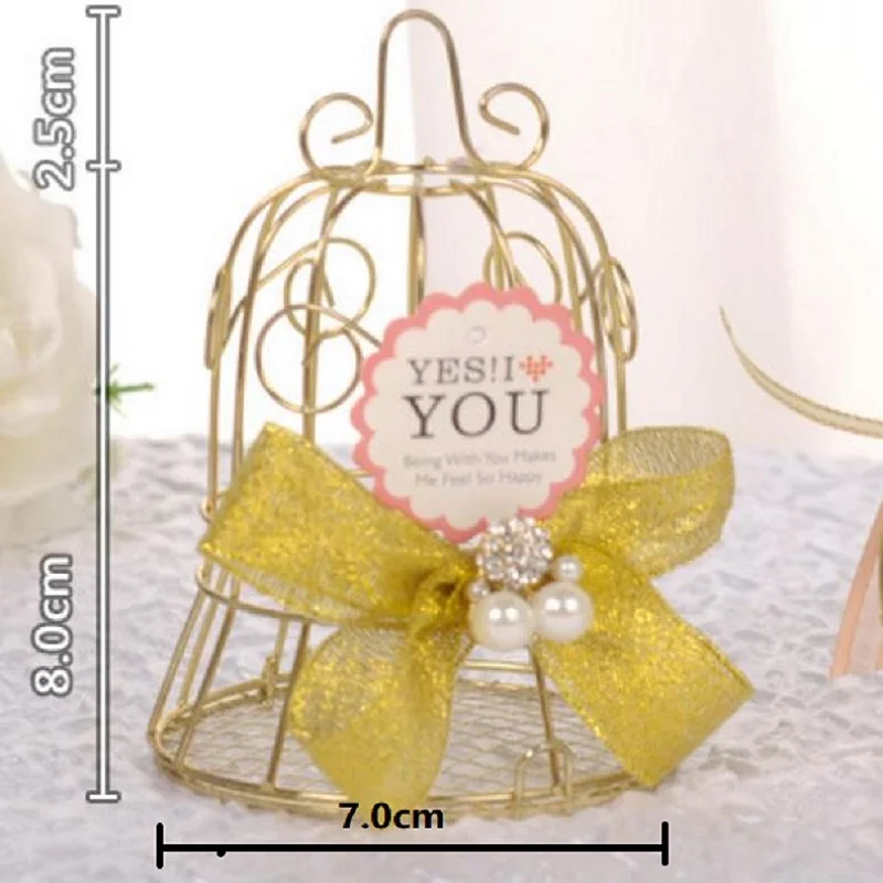 Железная птичья клетка хранения Коробки Конфета шоколад кованого посылка чехол