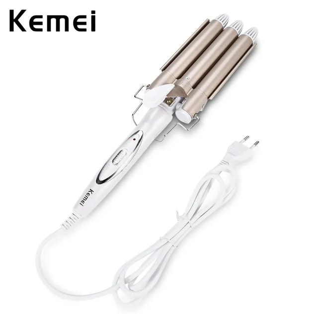 

Kemei-1010 Professional Curling Irons Triple Barrel Hair Wave Crimper 100-240V Hair Care Styling Tools Curling Hair Curler Wave