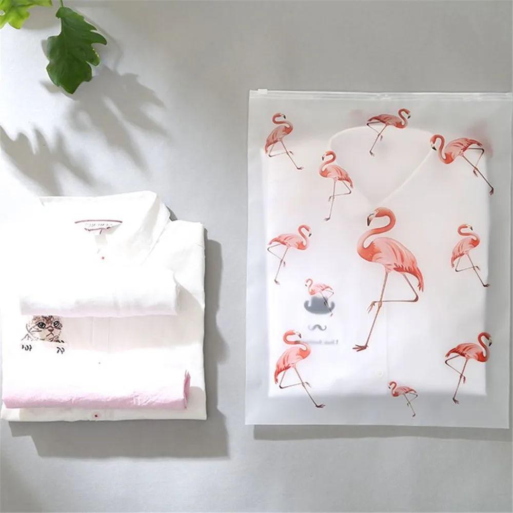 

1pc Women Waterproof Flamingo Storage Bag Makeup Bag Travel Organizer Makeup Case Shoes Clothes Packing Case 5 Sizes