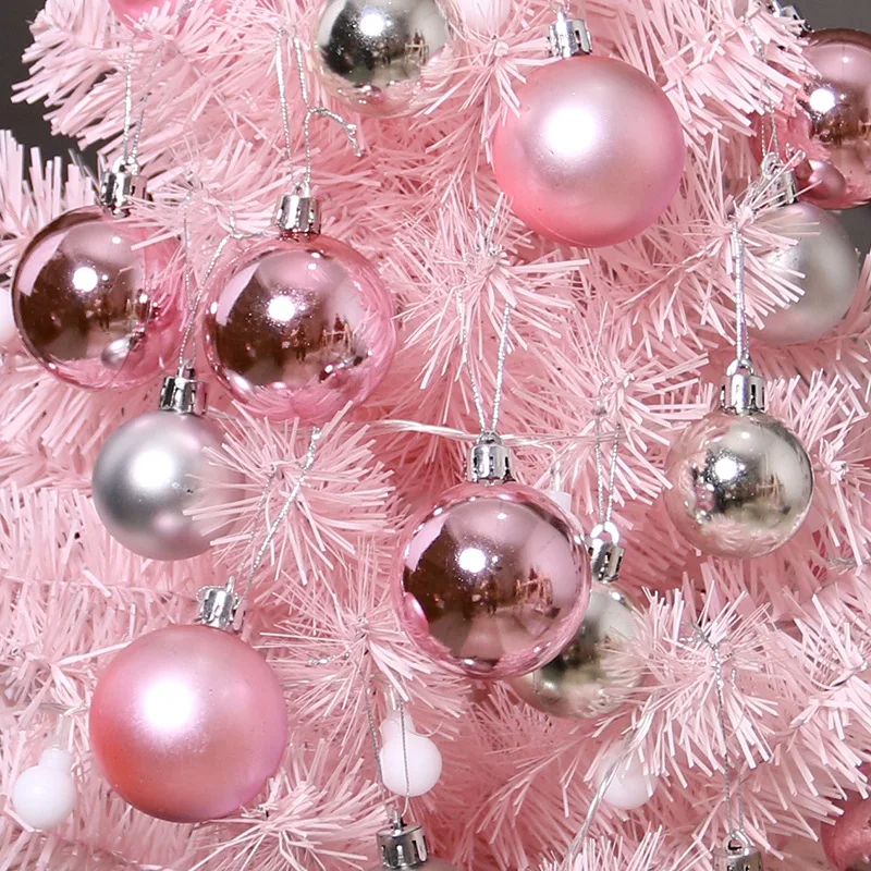 Christmas Tree 60cm Pink Home Decorations Ball Warm White String Lights Xmas Cedar New Year Party xx180 | Дом и сад