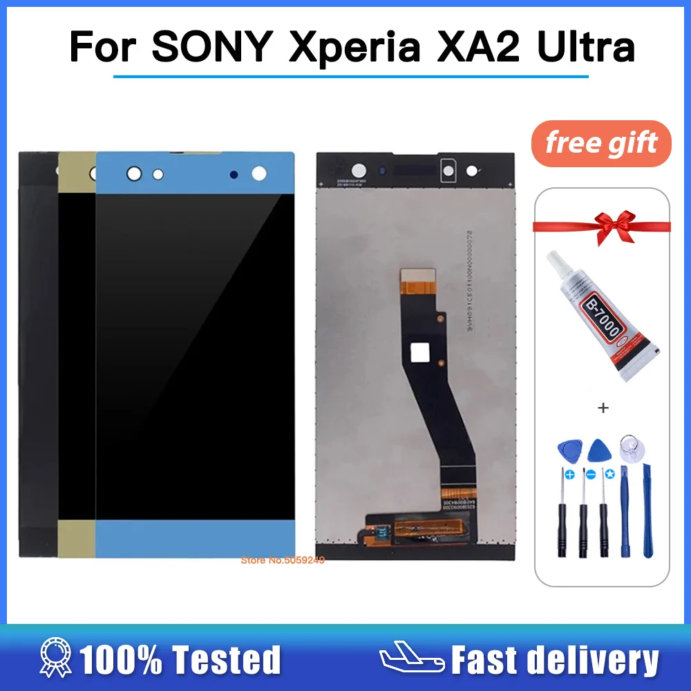 6.0'' Display For SONY Xperia XA2 Ultra LCD Display Screen Touch Digitizer For SONY H4233 H4213 H3213 H3223 Display C8 LCD