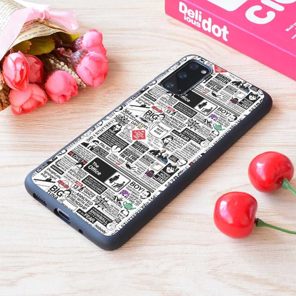 Мягкий матовый чехол для телефона с надписью The Office (вариант) Samsung Galaxy Wise Words |