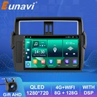 Автомагнитола Eunavi на Android 10 для Toyota Land Cruiser Prado 150, 2013, 2014, 2015, 2016, 2017, мультимедийный плеер с 4G, GPS, 2 Din, DVD