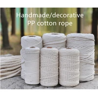 1 10mm macrame rope twisted string cotton cord for handmade natural beige rope diy home party wedding decoration accessory gift