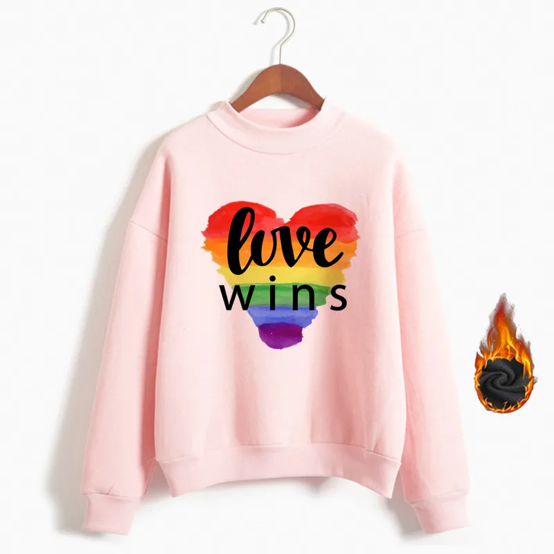 Женские толстовки с надписью Pride ЛГБТ Love Win женские в стиле Харадзюку Is одежда для