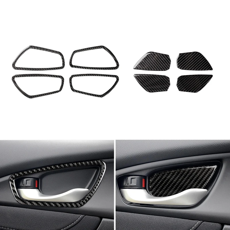 Автомобильный Стайлинг из натурального углеродного волокна внутренняя дверная