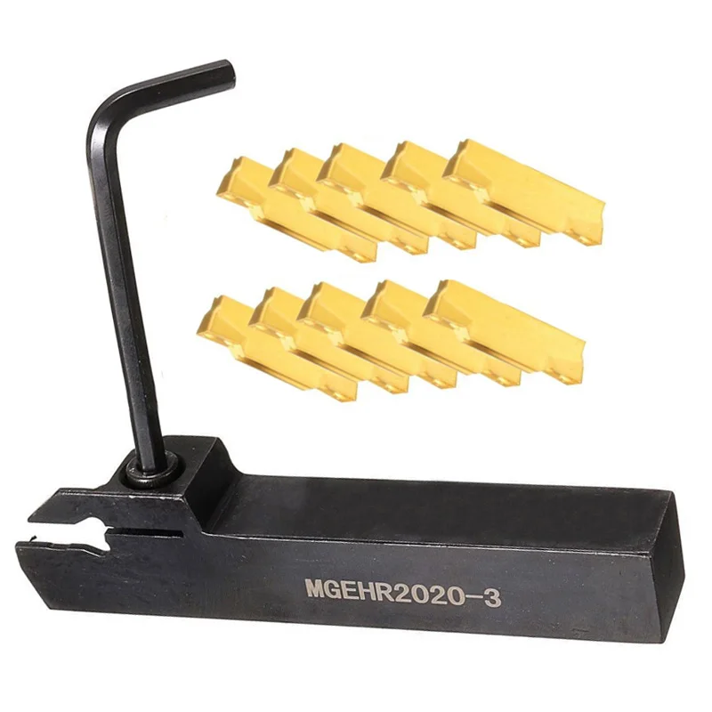 

MGEHR2020-3 Lathe Grooving Parting Cutter Tool Holder+ MGMN300-M Inserts 125mm