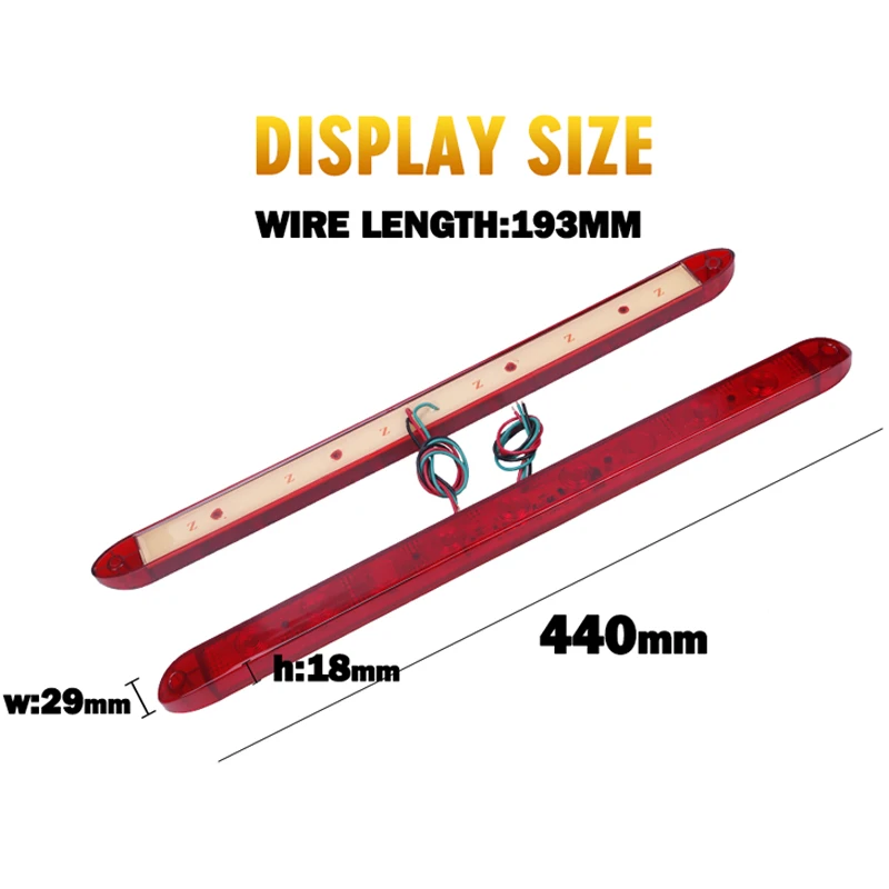 Красный светодиодный Динамический указатель поворота боковой габаритный задний