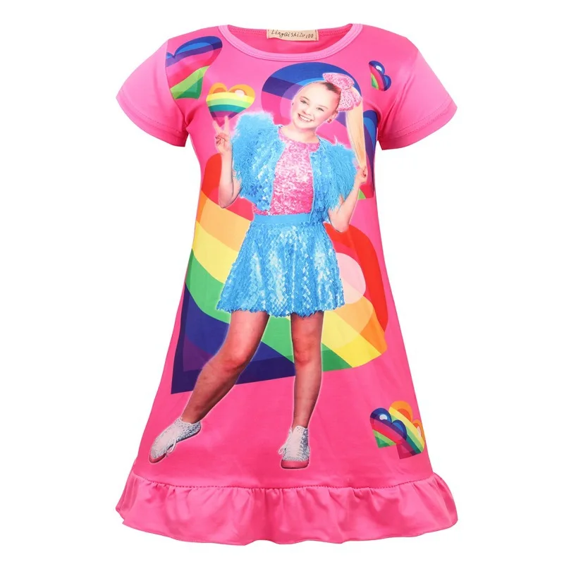 Лидер продаж красивое платье jojo siwa радужные платья принцессы для девочек на день
