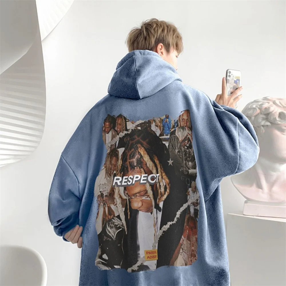 

AutumnHarajuku Anime Graphic Hip Hop Black High Street Printing Hoodies Korean Clothes Loose Gothic Oversized Sweatshirt Tops