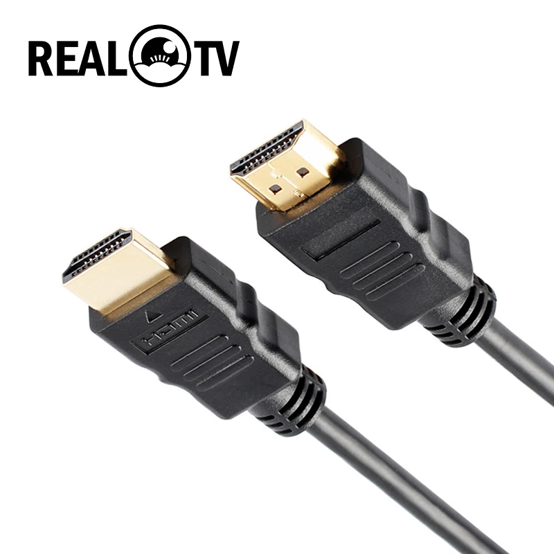 Реальный ТВ HDMI кабель черный высокая чистота бескислородная медь штекер-штекер