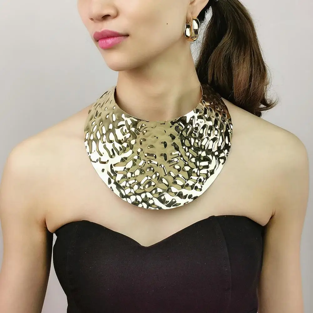 Женское крупное металлическое ожерелье MANILAI Массивное колье чокер в стиле