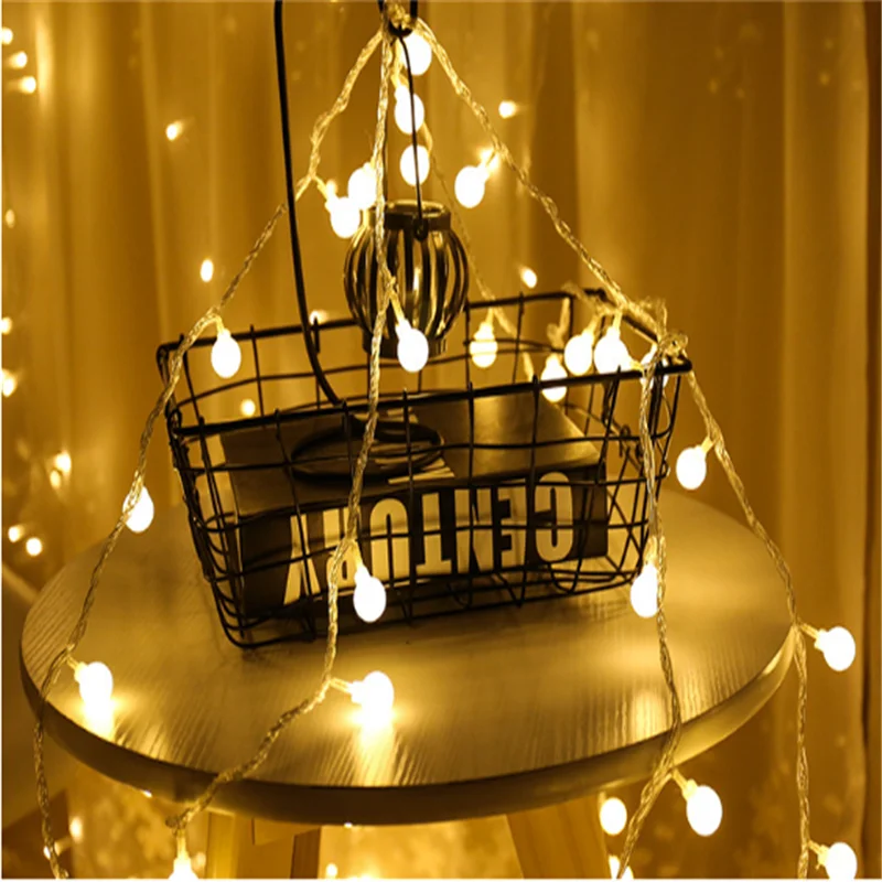 Рождественское украшение в виде шара гирлянды светодиодные фонари