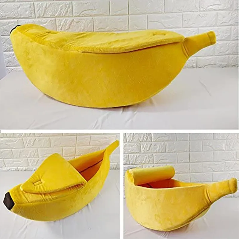 Banana Shape Pet Dog Cat home litter Bed House for Mat Durable Kennel Doggy Puppy Cushion Basket Warm Portable Supplies gy | Дом и сад