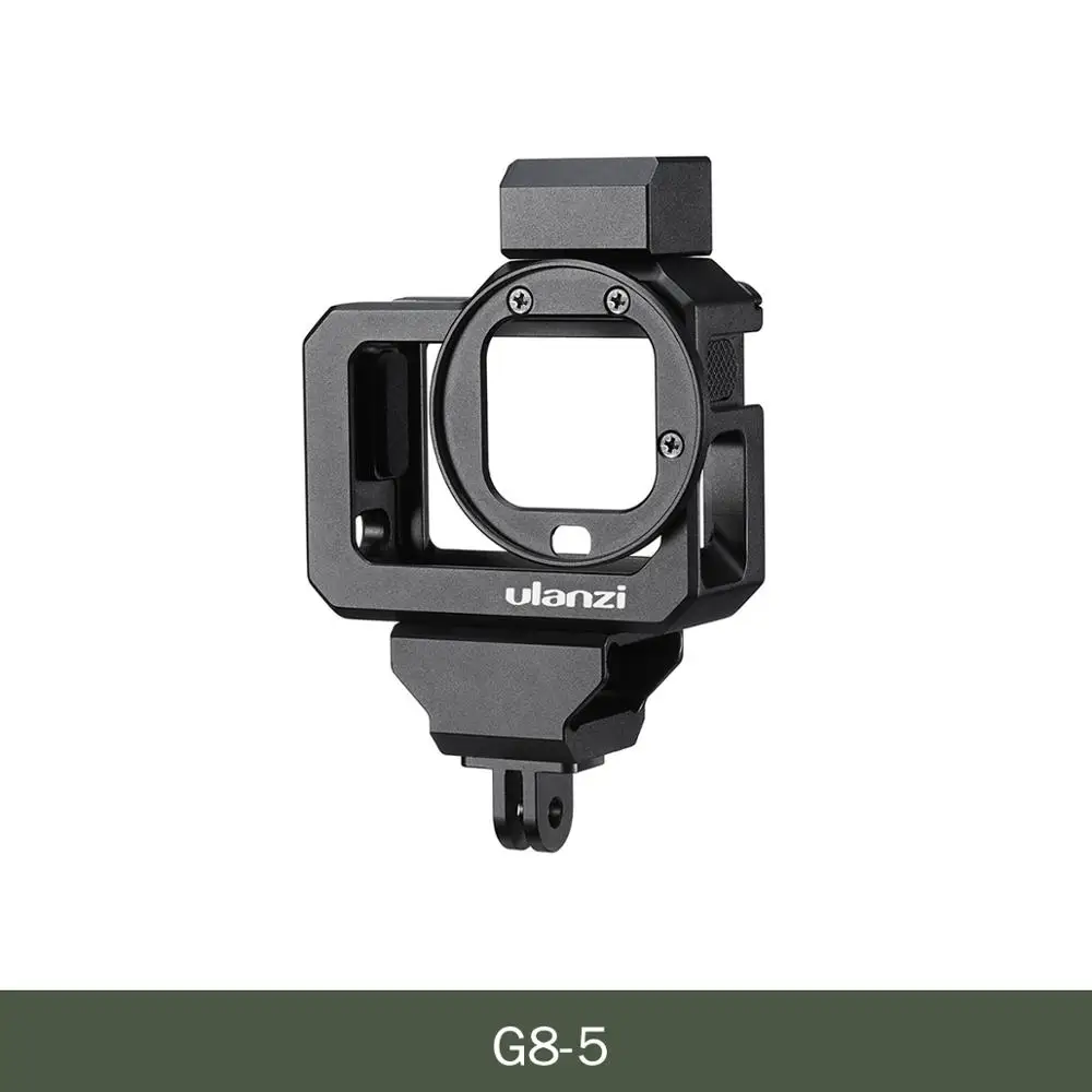 G8-5 Ulanzi металлический чехол Vlog Cage для Gopro 8 черный Холодный башмак микрофонный адаптер чехол светодиодный светильник микрофон Gopro батарея адаптер микрофона - Цвет: G8-5