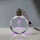 Автомобильный брелок для SAAB 9-3 9-5 93 95 900 9000, брелок со светодиодной подсветкой, значок, эмблема, брелок