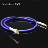 colleimage hi end qed 6n occ silver plated usb audio cable data usb cable dac usb hifi cable a b usb cable