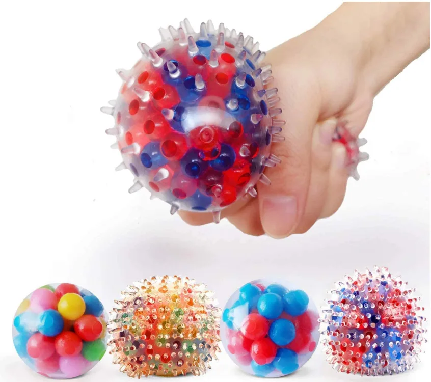 

ZK20 Decompression Squish Funny Toys For Adult Children Pop it Fidget Toy Stress Relieve TPR Soft Luminous Squeeze Ball Toy