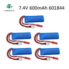 7,4 V 600mAh 20C литий-полимерная батарея для WLtoys K969 K979 K989 K999 P929 P939 RC автомобильные запчасти 2s 7,4 v батарея 5 шт.лот