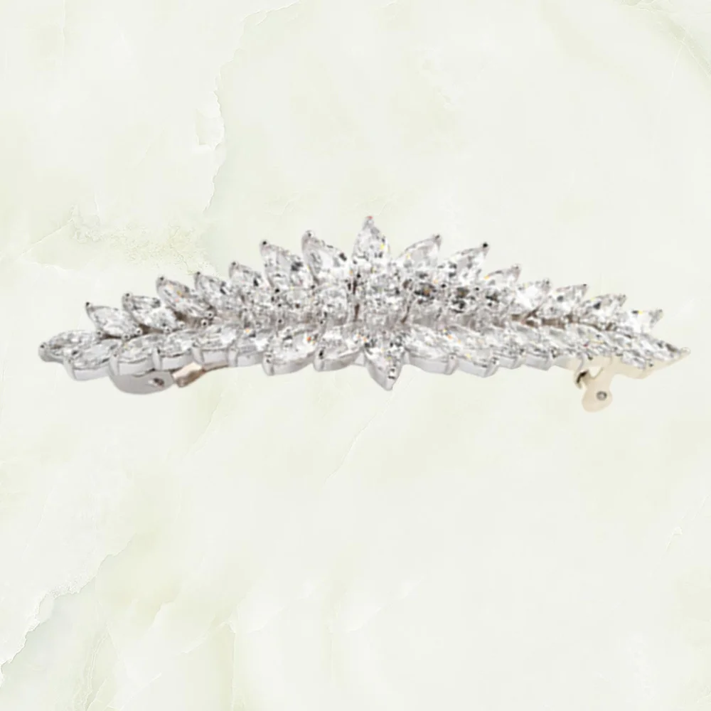 

Rhinestone Hair Clips Flower Shaped Hair Elegant Barrette Creative Headdress Headwear