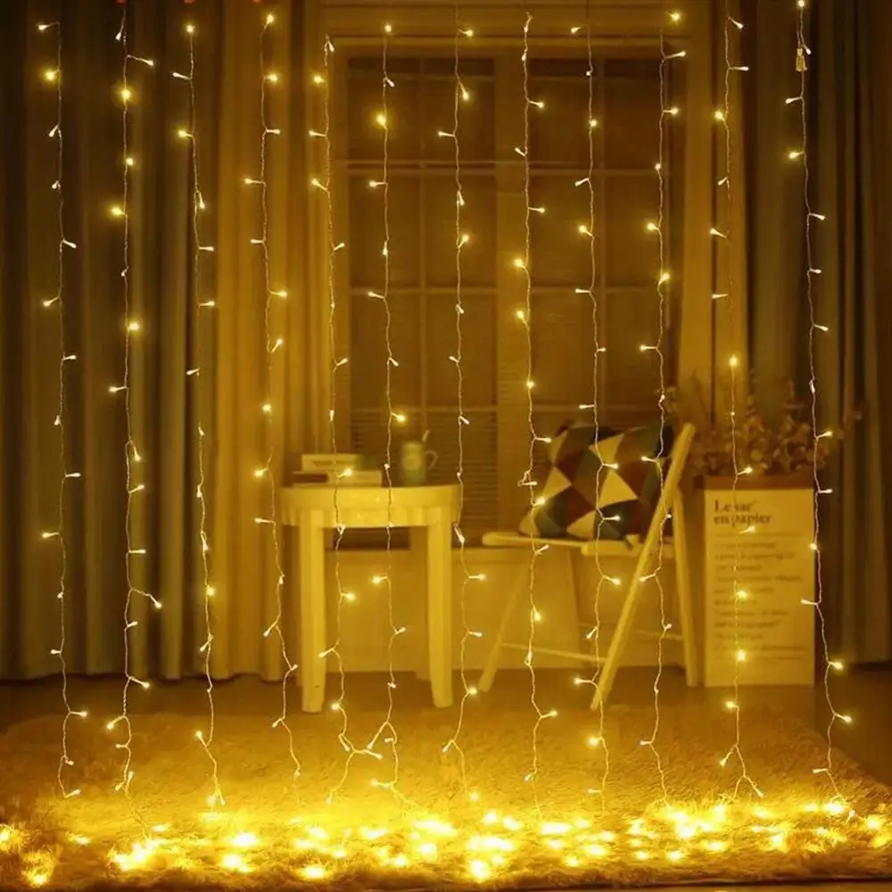 2x3 240 leds icicle led curtain fairy string light Christmas strings for Wedding home window party decoration | Освещение