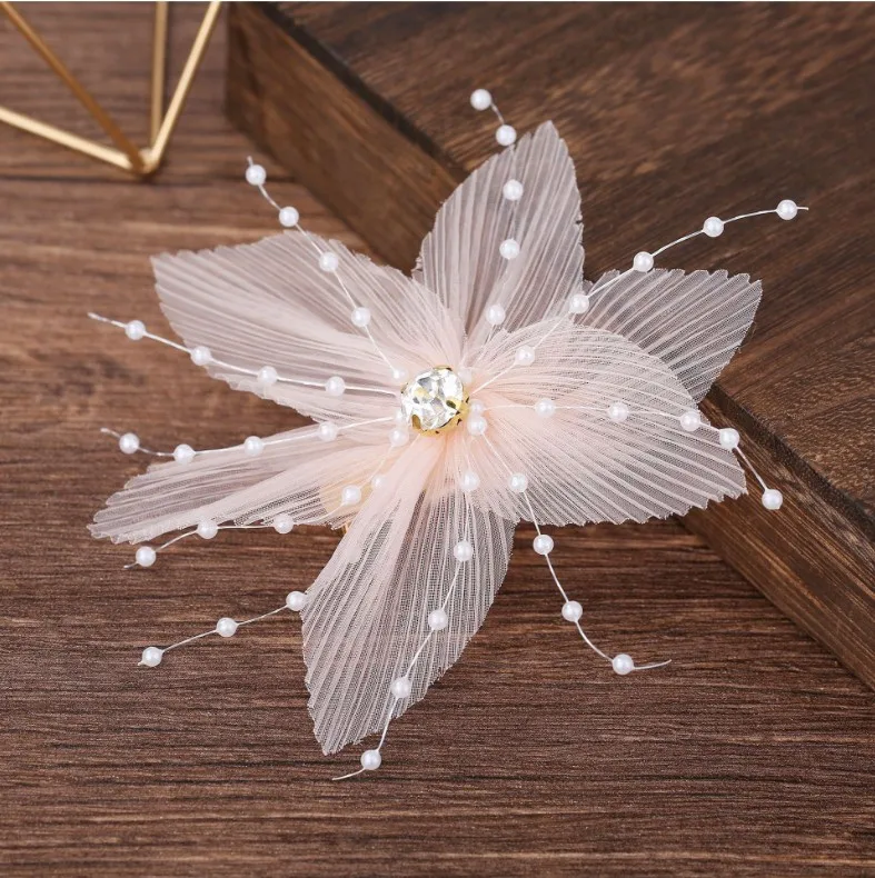 3 шт. свадебный кристалл красный розовый белый цветок заколка для волос цветочный