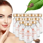 10 шт.лот, жидкость с улиткой, содержит растительную эссенцию, гиалуроновую кислоту, против старения, отбеливающая, лифтинг кожи, увлажняющая эссенция 12 мл