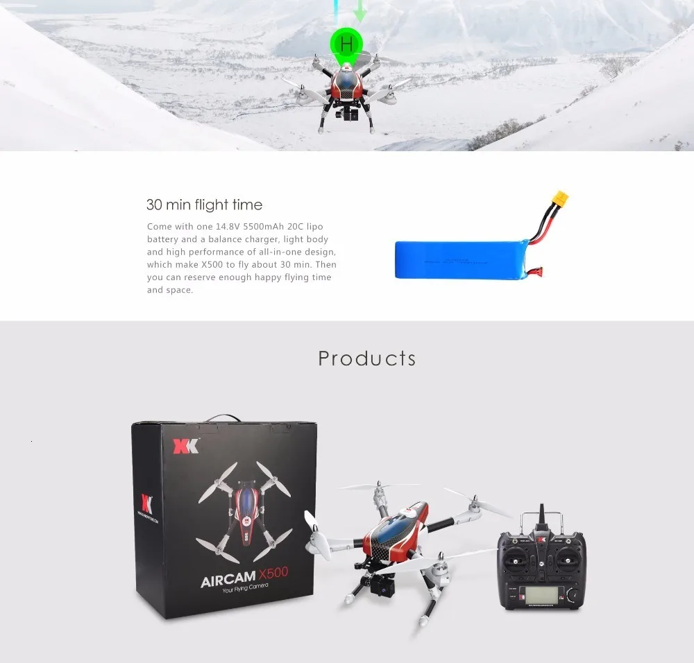 WLtoys XK X500 HD аэрофотосъемка беспилотный gps автоматический возврат воздушного давления фиксированная модель дистанционного управления летательный аппарат